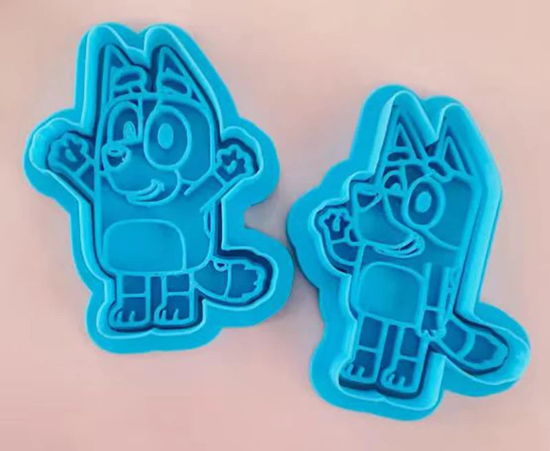 Bluey Bingo Cartoon Cute Little Creative Cake Mold BlueyHigh-Quality Plastic Biscuit Cookie Mold
