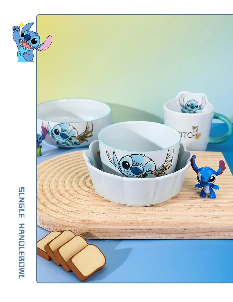 Stitch Dinnerware Set Salad Bowl & Dinner Plates