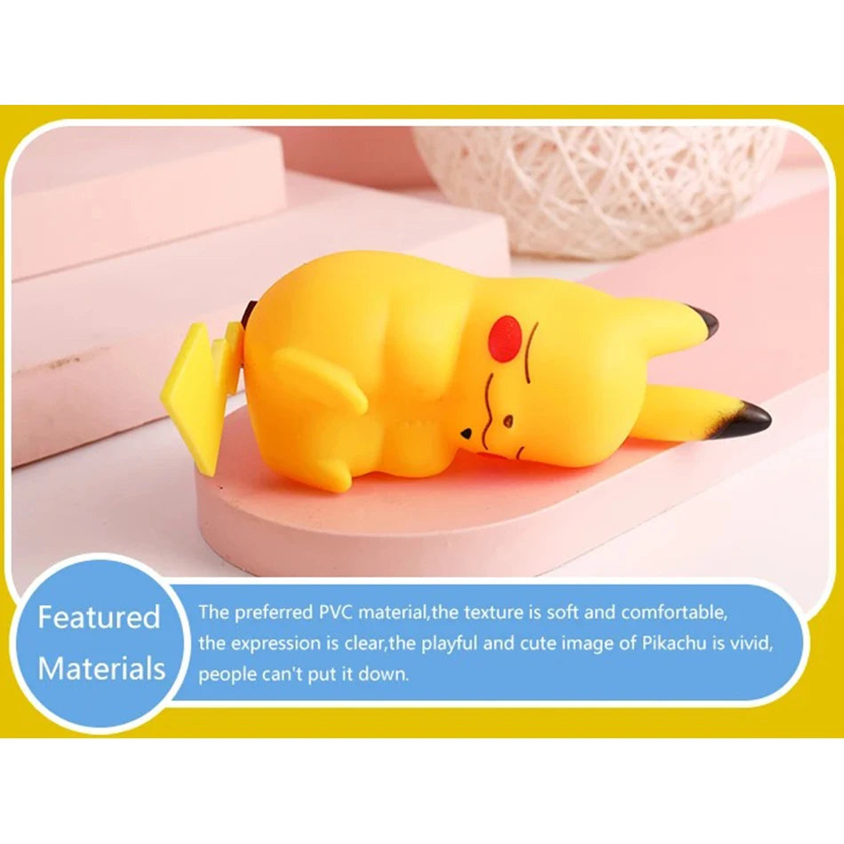 🃏 12cm Pokemon Pikachu Night Light Glowing Pokémon Pikachu Bedside Lamp