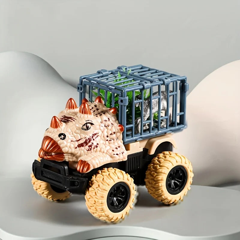 🦖 Pull Back Dinosaur Transport Truck Toy – T-Rex Dino Monster Adventure!