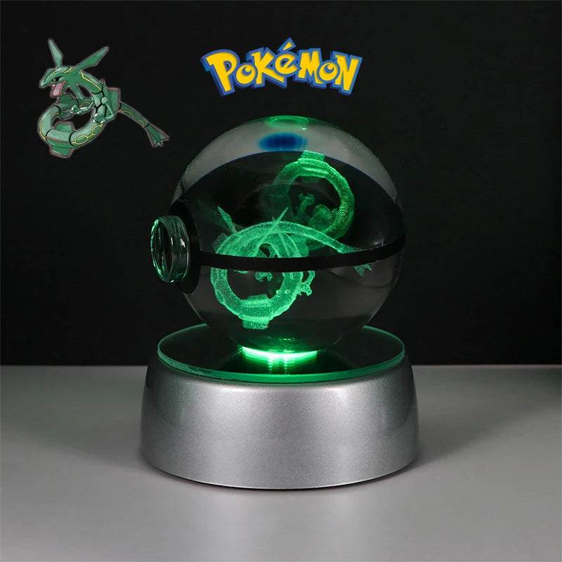 ✨ Pokémon 3D Crystal Ball Figure with LED Light Base 🐾🔮