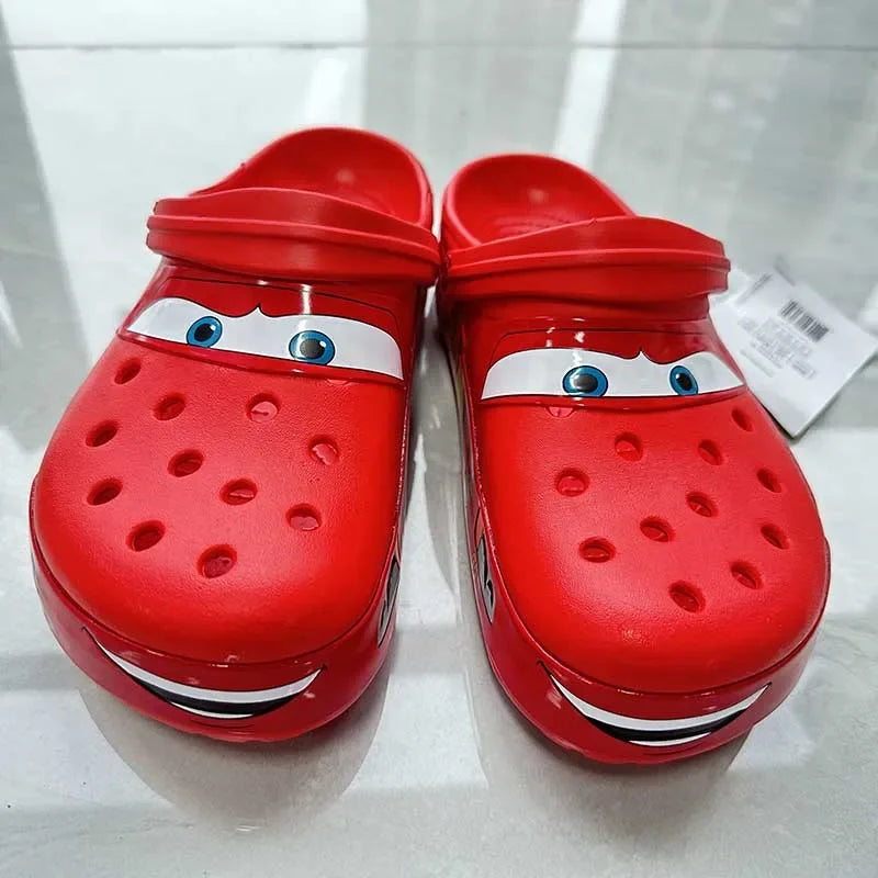 🏎️ Disney McQueen Pixar Cartoon Crocs – Casual Comfort for Little Racers! 🚗💨