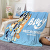 🛏️ Bluey Cartoon Flannel Blanket – Cozy Up with Bluey & Family! 🐶💙