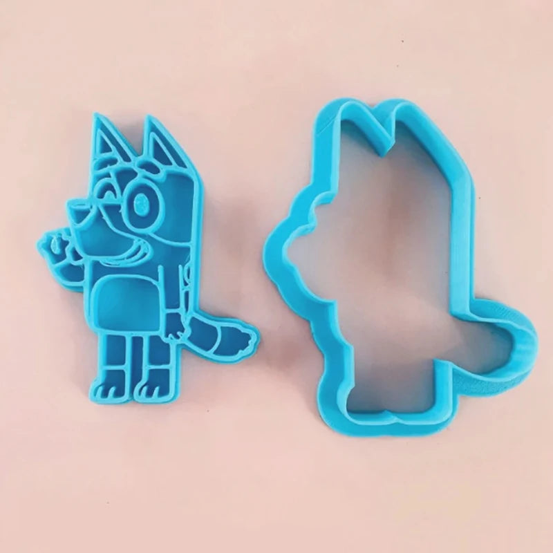 Bluey Bingo Cartoon Cute Little Creative Cake Mold BlueyHigh-Quality Plastic Biscuit Cookie Mold