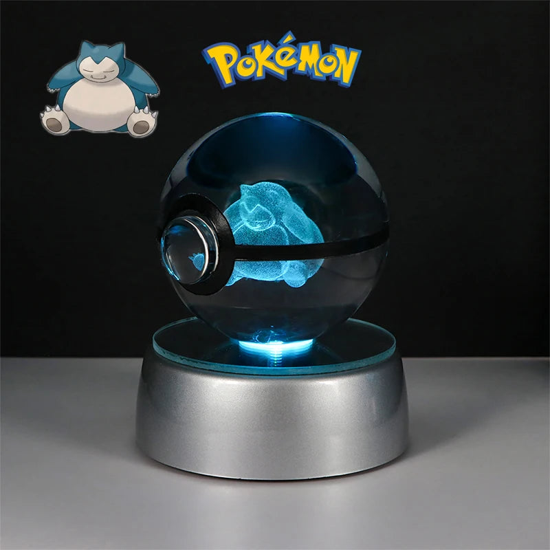 ✨ Pokémon 3D Crystal Ball Figure with LED Light Base 🐾🔮