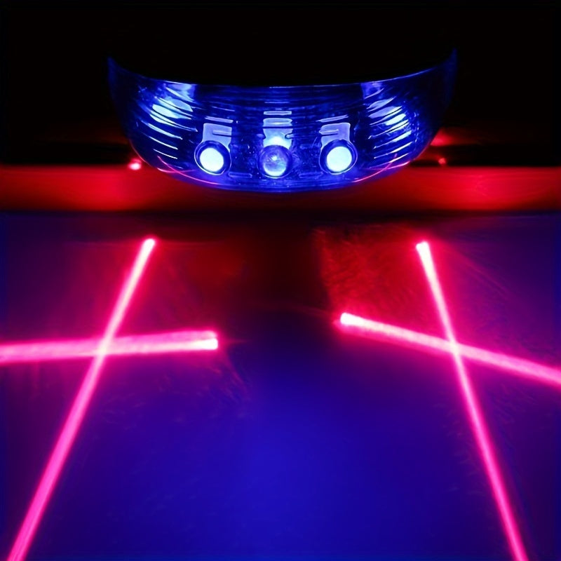 🚴 LED Bicycle Tail Light with 5 LEDs & 2 Laser Beams – Ride Safely, Shine Bright!