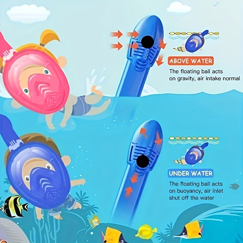 🏊‍♂️ Youngsters' Black Full-Face Snorkel Mask – Ultimate Underwater Adventure!