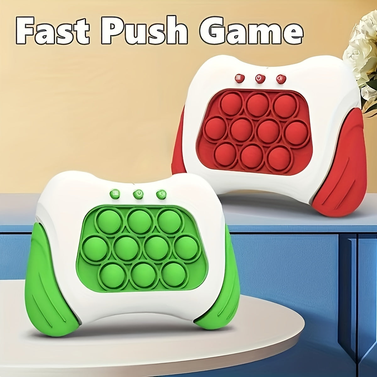 Quick Push Light-Up Bubble Game - Handheld Fidget Relax & Coordination with 4 Modes, Educational Sensory Play for Kids